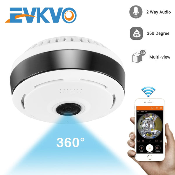 EVKVO Fisheye IP Camera WiFi 1080P 360 Degree Panoramic Wireless Home Security