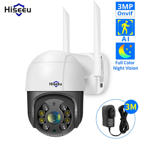Wireless WIFI Camera 2MP 3MP Outdoor 4x Digital Zoom PTZ IP Camera Audio CCTV Surveillance Onvif