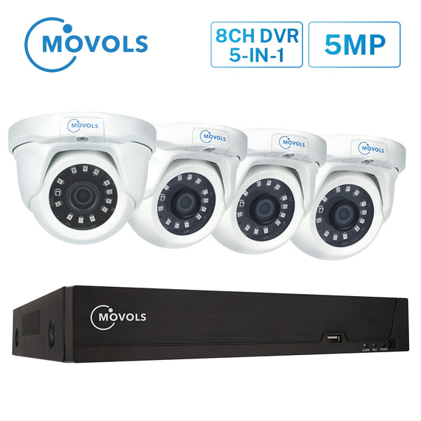 Movols 8CH 5MP CCTV Camera System H.265 NVR Kit 4PCS Outdoor Security Camera P2P IR-CUT indoor doom Video Surveillance System