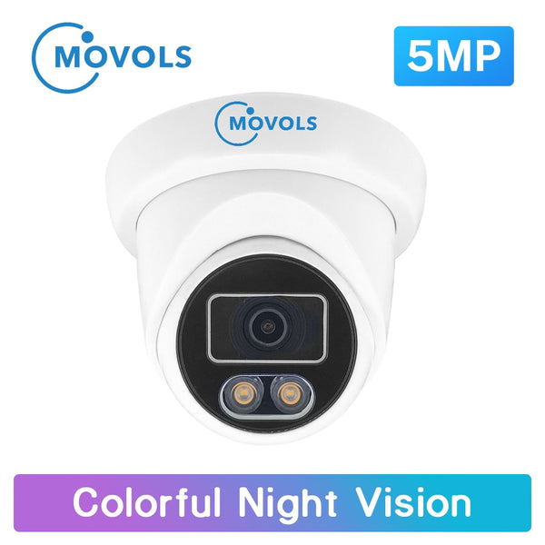 Movols 5MP Colorful Night Vision Securiry Camera AHD/TVI/CVI/Analog 4 IN 1 Video Surveillance CCTV Camera Waterproof Doom Camera