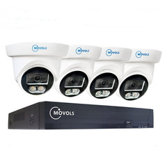 MOVOLS 5MP Full Time Color Security Camera System 8CH H.265+ DVR 4PCS/8PCS Waterproof Doom CCTV Camera Surveillance System Kit
