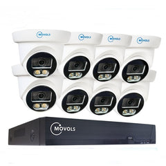 MOVOLS 5MP Full Time Color Security Camera System 8CH H.265+ DVR 4PCS/8PCS Waterproof Doom CCTV Camera Surveillance System Kit